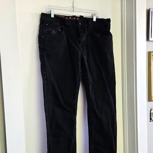Rock Revival Men's Denim 36x32 Sheen Straight Black